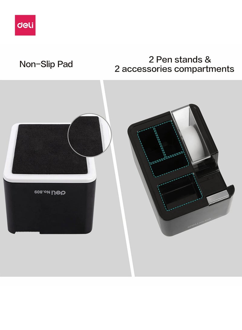 Deli Desktop Tape Dispenser with Pen Holder 2-in-1 - Image 4